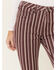 Image #5 - Rock & Roll Denim Women's Maroon Stripe Flare Jeans, , hi-res