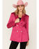 Flying Tomato Women's Blazer, Fuchsia, hi-res