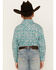 Rough Stock by Panhandle Boys' Vertical Striped Long Sleeve Western Snap Shirt, Turquoise, hi-res