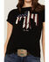 RANK 45 Women's American Eagle Graphic Tee , Black, hi-res
