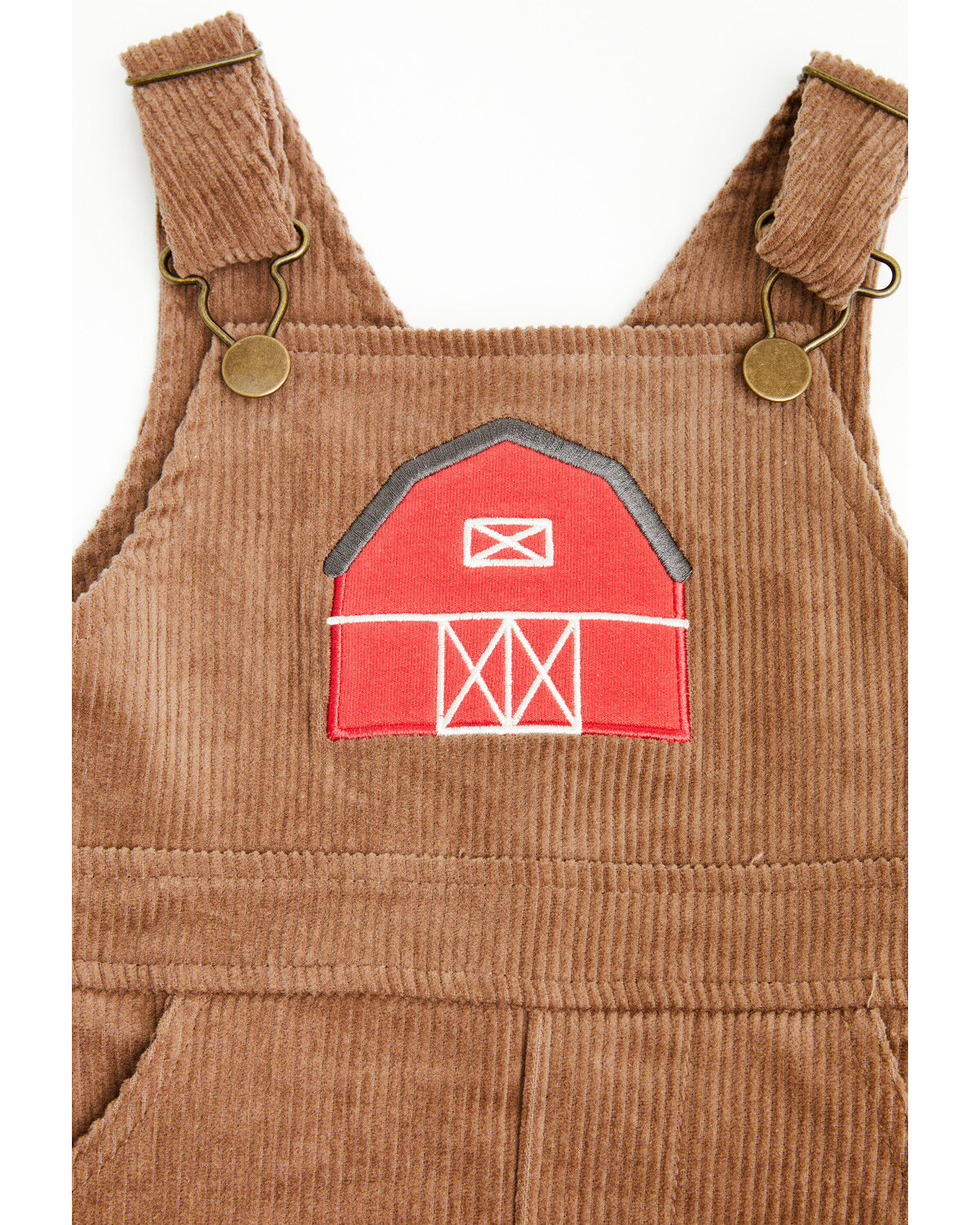 Image #2 - Angel Dear Infant Boys' Barn Corduroy Overalls, Brown, hi-res