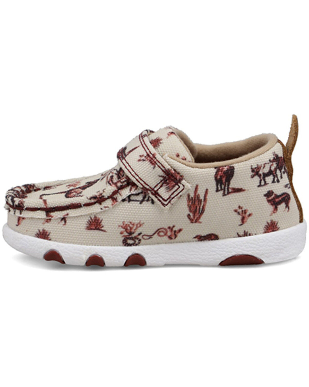 Image #3 - Twisted X Toddler Driving Mocs, Maroon, hi-res