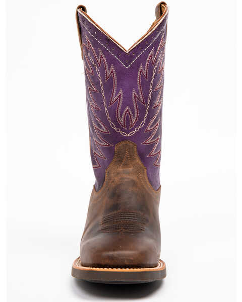 Image #4 - Shyanne Women's Purple Burnish Western Boots - Square Toe, , hi-res