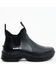 RANK 45 Men's 6.5" Rubber Ankle Boots - Round Toe, Black, hi-res
