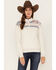 Image #1 - RANK 45® Women's 1/4 Zip Southwestern Print Contrast Pullover, Oatmeal, hi-res