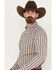 Cody James Men's Hayfield Plaid Print Long Sleeve Button Down Stretch Western Shirt, Oatmeal, hi-res