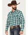 Image #2 - Cody James Men's Poway Plaid Print Snap Western Flannel Shirt, Cream, hi-res