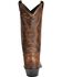 Image #7 - Abilene Women's 11" Tooled Inlay Western Boots, Brown, hi-res