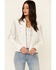 Idyllwind Women's Day Off Fringe Zip-Front Leather Jacket - White , Off White, hi-res