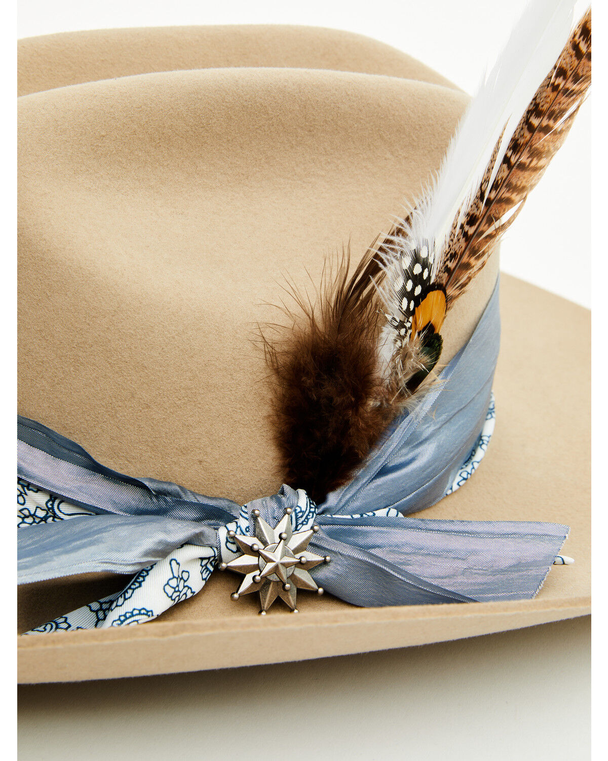 Image #4 - Boot Barn Paisley Western Hat Accessory Set, Blue, hi-res