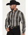 Image #2 - Cody James Black 1978™ Men's Ace Plaid Print Long Sleeve Button-Down Western Shirt, Charcoal, hi-res