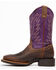 Image #3 - Shyanne Women's Purple Burnish Western Boots - Square Toe, , hi-res