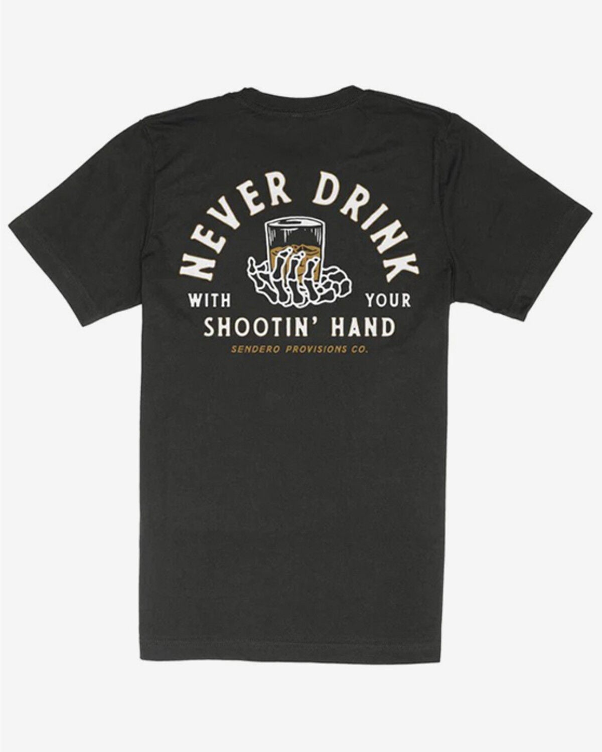 Image #2 - Sendero Provisions Men's Shootin' Hand Short Sleeve Graphic T-Shirt, Black, hi-res