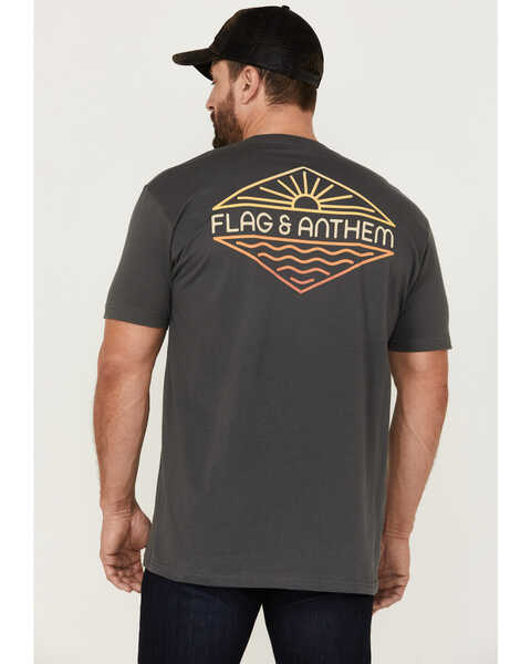 Image #4 - Flag & Anthem Men's Sun Sea Diamond Graphic Performance T-Shirt, Grey, hi-res