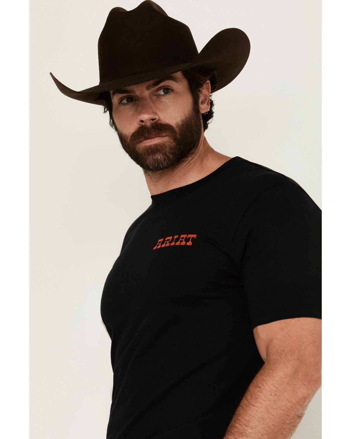Image #3 - Ariat Men's Denim Badge Logo Short Sleeve Graphic T-Shirt, , hi-res
