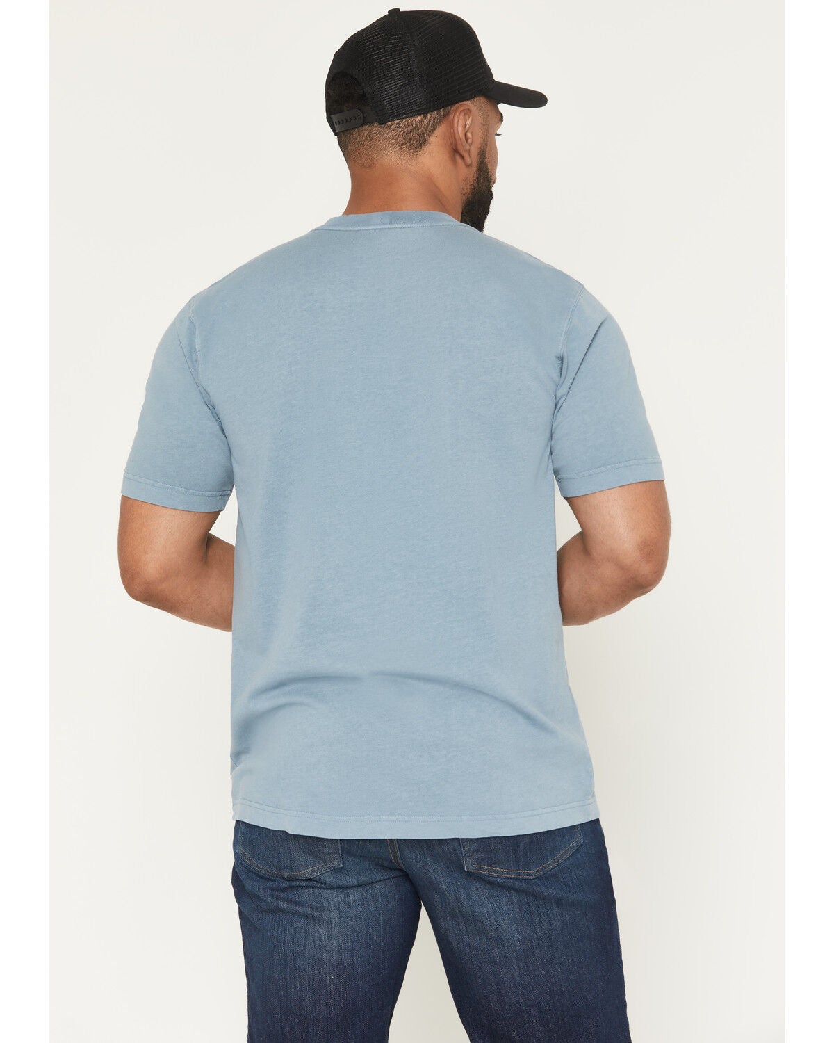 Image #4 - Carhartt Men's Relaxed Fit Lightweight Short Sleeve Pocket Work T-Shirt, Steel Blue, hi-res