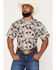 Image #1 - Burlebo Men's Mallard Camo Print Short Sleeve Button-Down Performance Western Shirt, Camouflage, hi-res