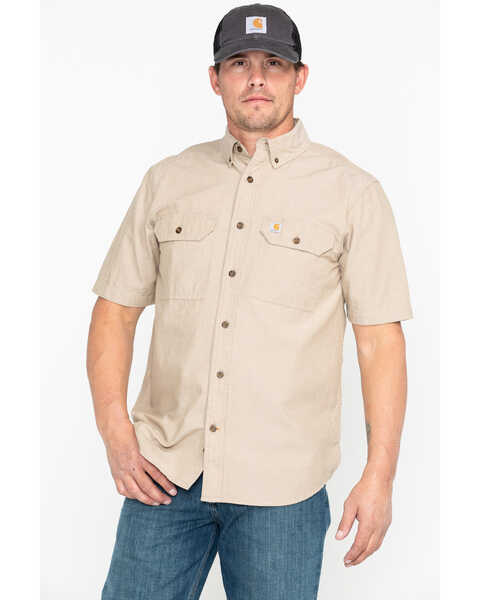 Image #1 - Carhartt Men's Short Sleeve Chambray Shirt, , hi-res