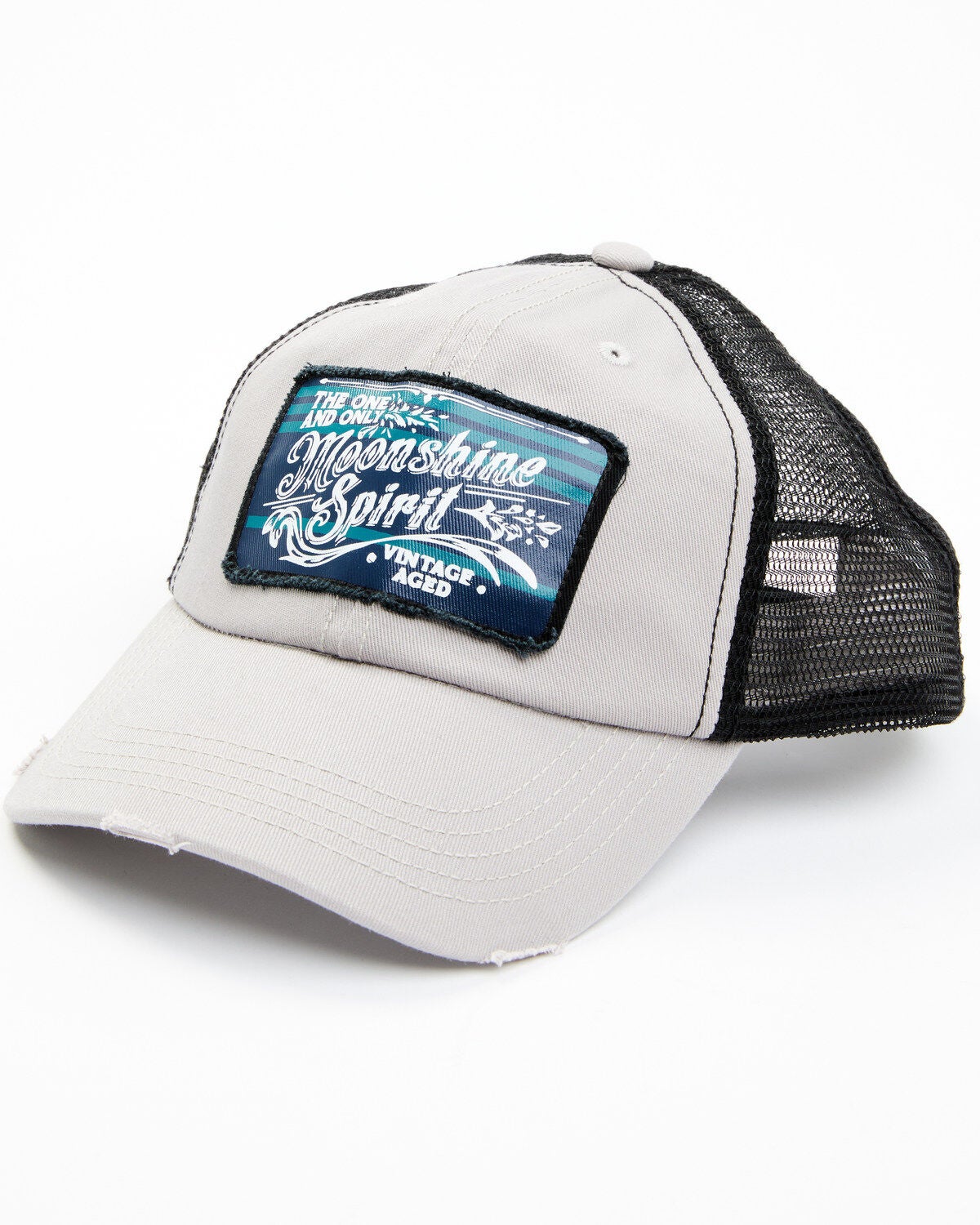 Moonshine Spirit&reg; Men's Vintage Aged Baseball Cap, Light Grey, hi-res