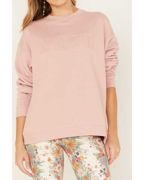 The NASH Collection Women's 3D Logo Sweatshirt, Pink, hi-res