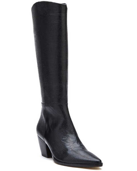 Matisse Women's Lizard Print Bruna Western Boots - Pointed Toe, Black, hi-res
