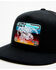 Image #2 - Lazy J Ranchwear Men's Serape Striped Elevation Mesh Back Ball Cap, Black, hi-res