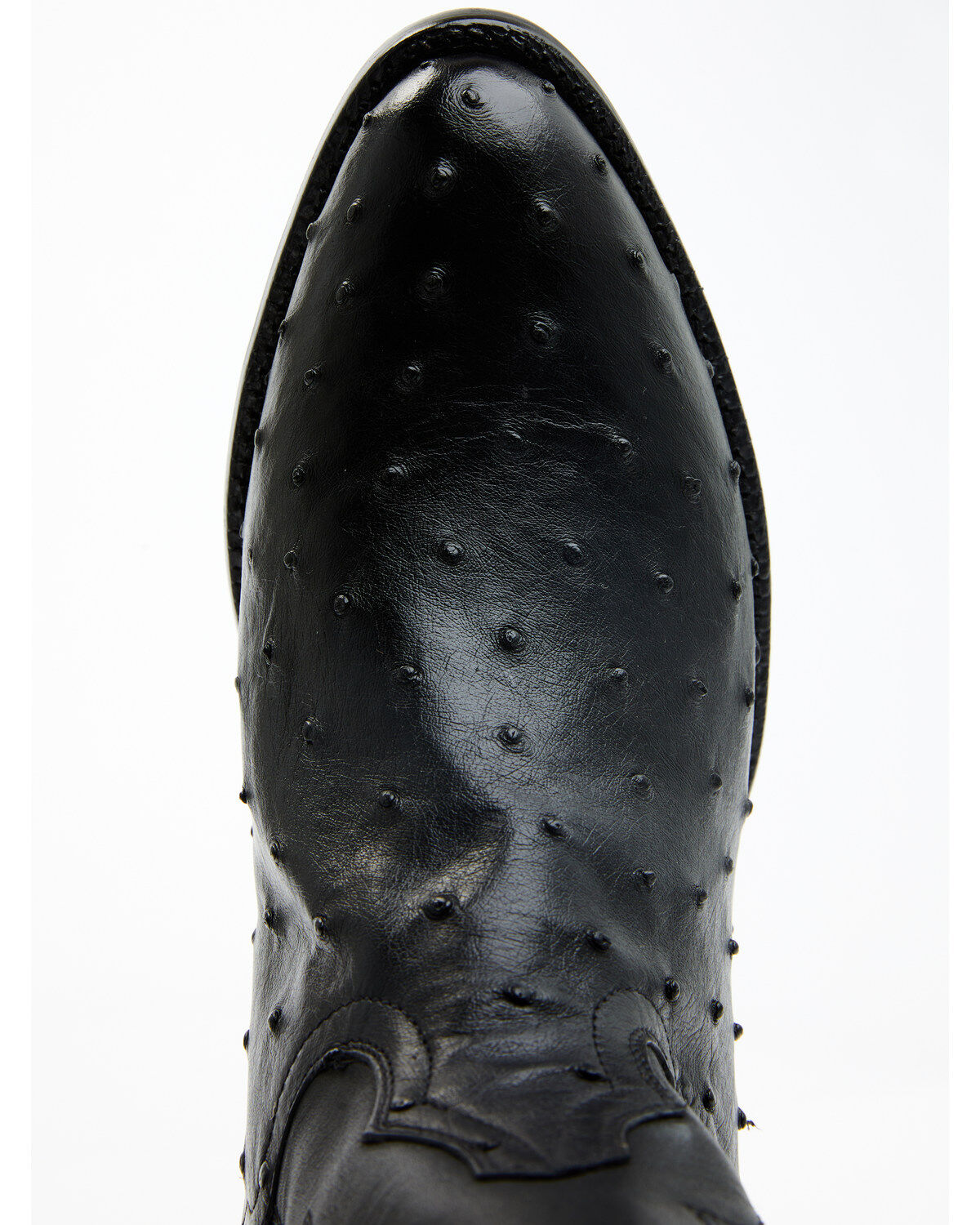 Image #6 - EL Dorado Men's Full Quill Ostrich Exotic Western Boots - Round Toe, Black, hi-res
