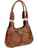 Image #1 - American West Lady Lace Tote Handbag, Tan, hi-res