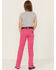 Image #3 - Wrangler Girls' Bootcut Stretch Denim Jeans, Pink, hi-res