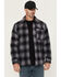Image #1 - Timberland PRO Men's Gritman Plaid Print Heavyweight Fleece Long Sleeve Snap Shirt, Grey, hi-res
