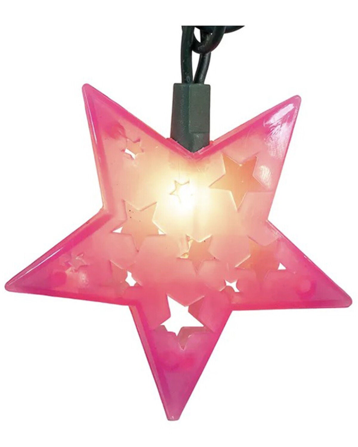 Image #2 - Kurt Adler 9' UL 10L Pink Stars Lights Set, Multi, hi-res