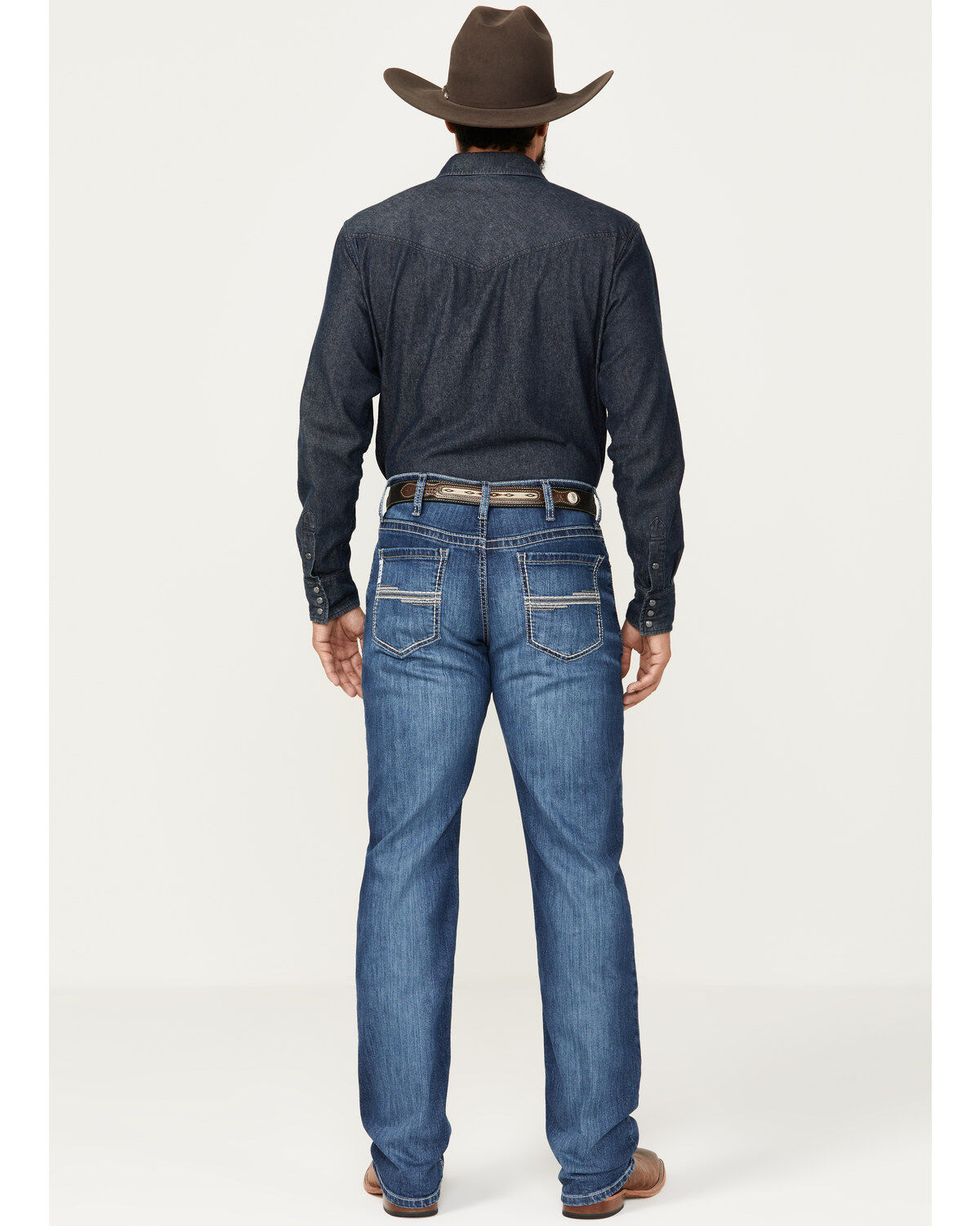 Image #3 - Cinch Men's White Label Medium Stonewash Straight Denim Jeans, , hi-res