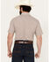 Image #4 - Ely Walker Men's Checkered Print Short Sleeve Snap Western Shirt, Brown, hi-res