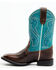 Image #3 - RANK 45® Boys' Connor Western Boots - Broad Square Toe , Blue, hi-res