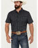 Cody James Men's Galaxy Geo Print Short Sleeve Button-Down Stretch Western Shirt, Navy, hi-res