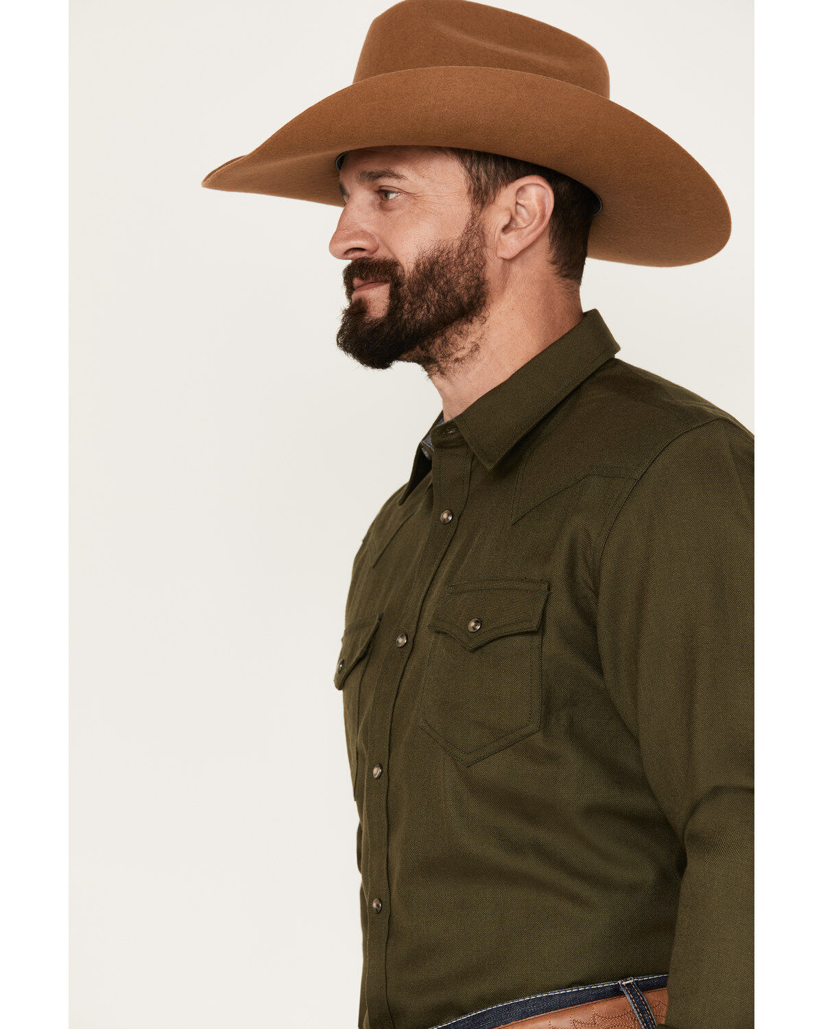 Image #2 - Cody James Men's Wooly Mammoth Solid Long Sleeve Snap Western Shirt, , hi-res