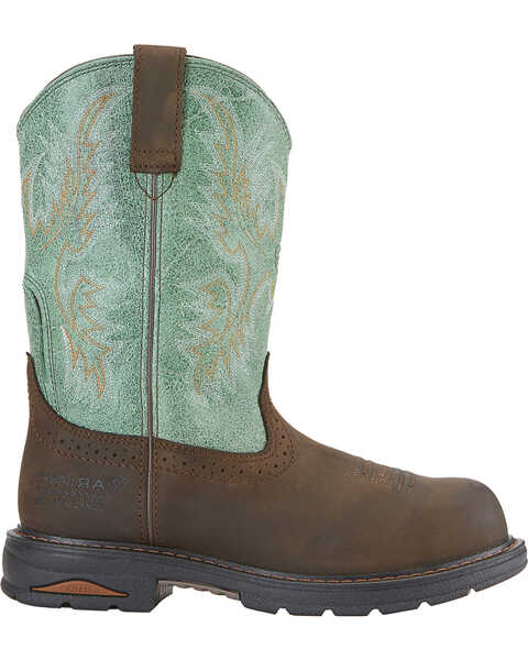Image #2 - Ariat Waterproof Tracey Pull On Waterproof Work Boots - Composite Toe, Distressed, hi-res
