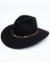 Image #1 - Rodeo King Tracker 5X Felt Western Fashion Hat, Black, hi-res