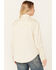 Image #4 - Scully Women's Floral Embroidered Long Sleeve Pearl Snap Western Shirt, Ivory, hi-res