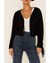 Image #2 - Vocal Women's Faux Suede Western Fringe Jacket , Black, hi-res