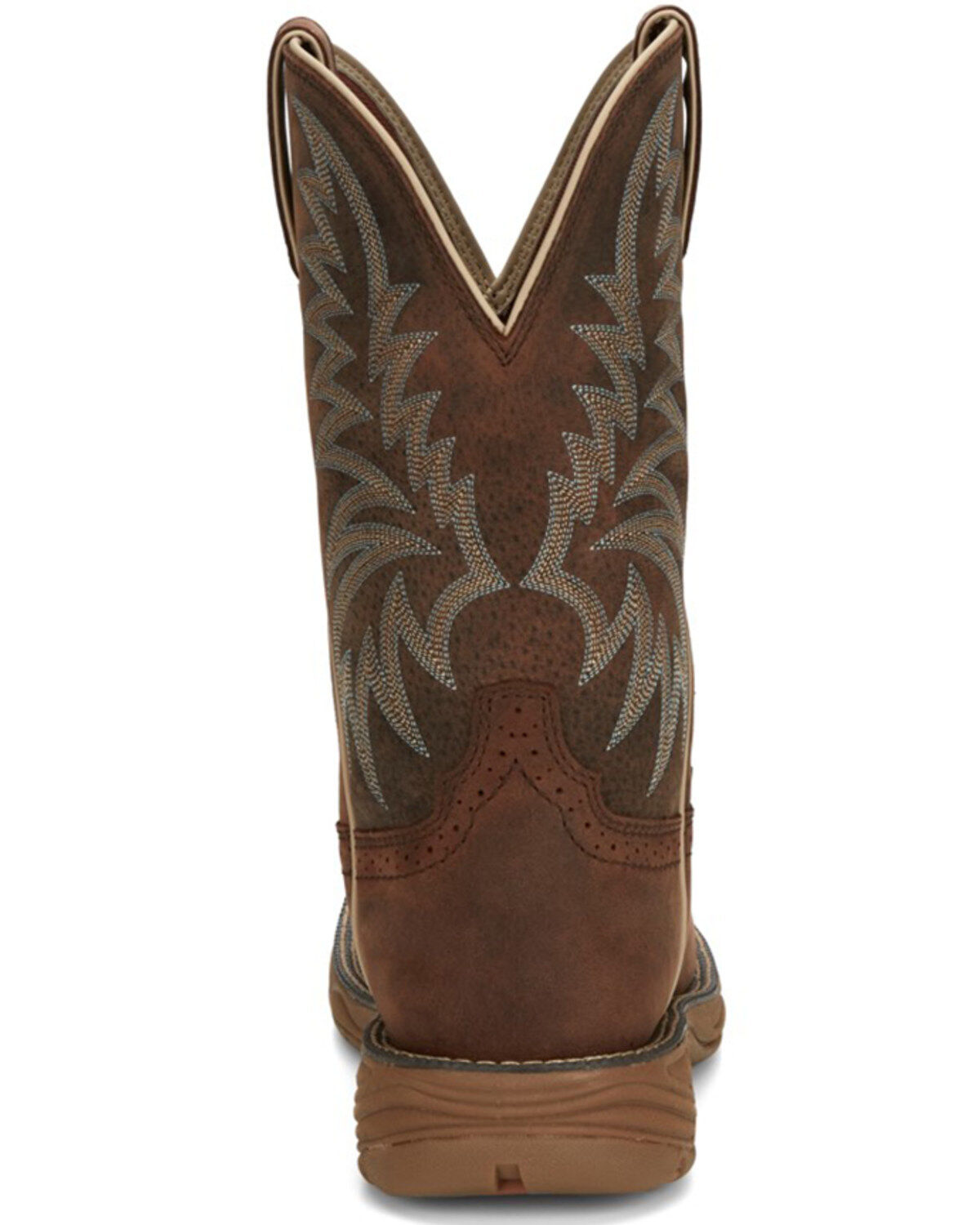 Image #5 - Justin Men's Rush Short Base Performance Western Boots - Broad Square Toe, Brown, hi-res