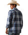 Image #3 - Ariat Men's Habel Retro Fit Plaid Print Long Sleeve Snap Western Shirt, Blue, hi-res