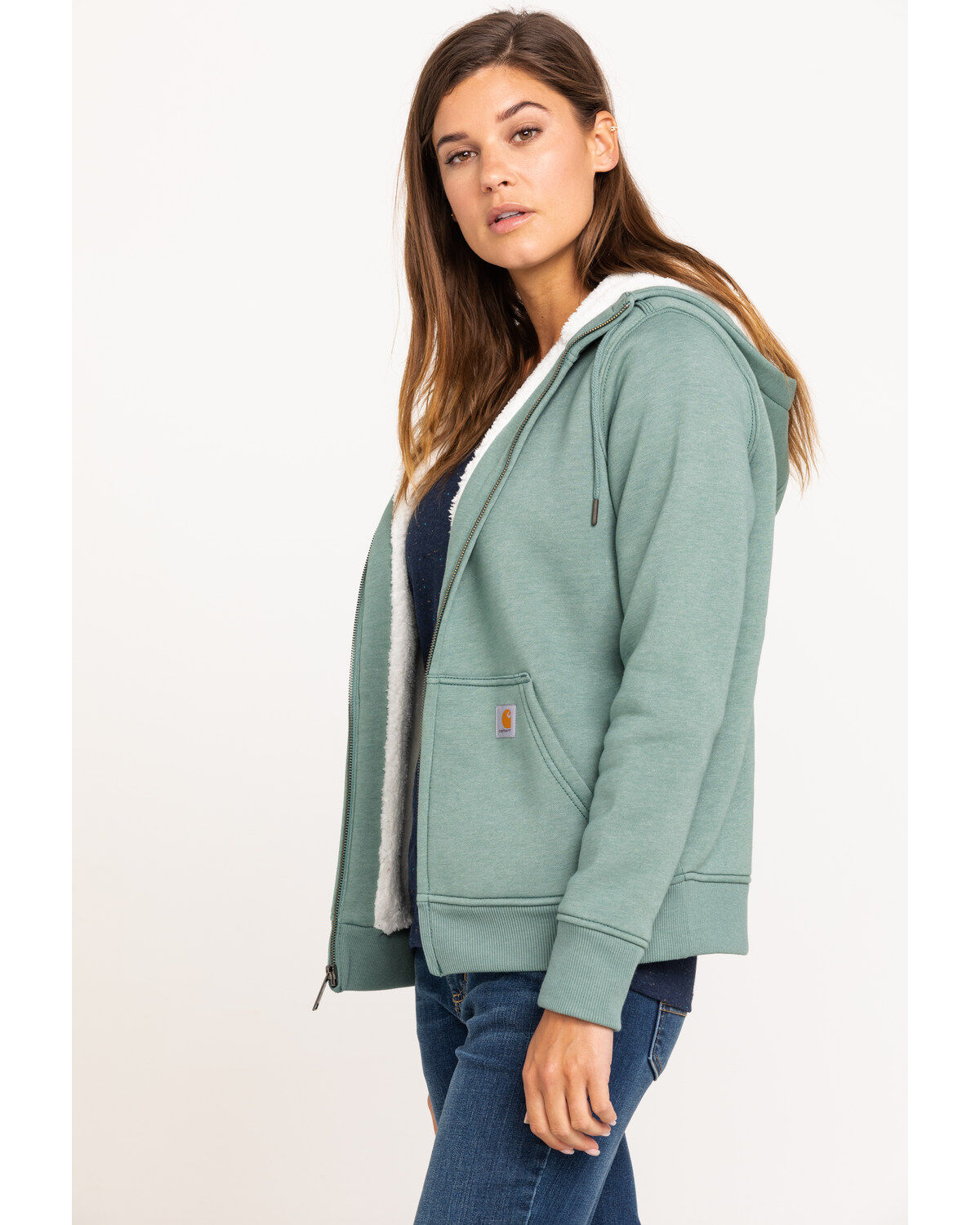 Image #3 - Carhartt Women's Clarksburg Sherpa-Lined Hoodie, , hi-res