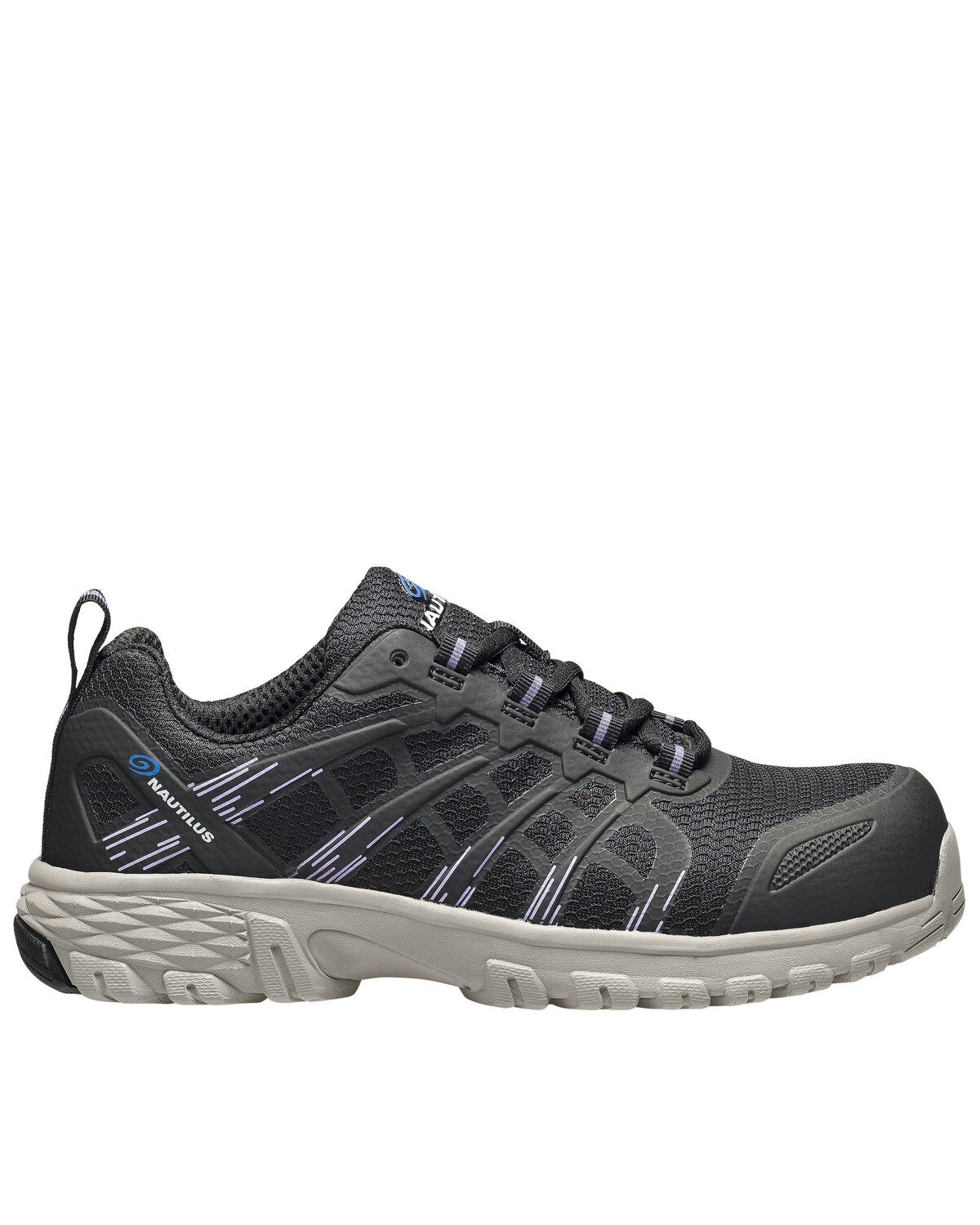 Image #2 - Nautilus Women's Stratus Slip Resisting Work Shoes - Composite Toe, Black, hi-res