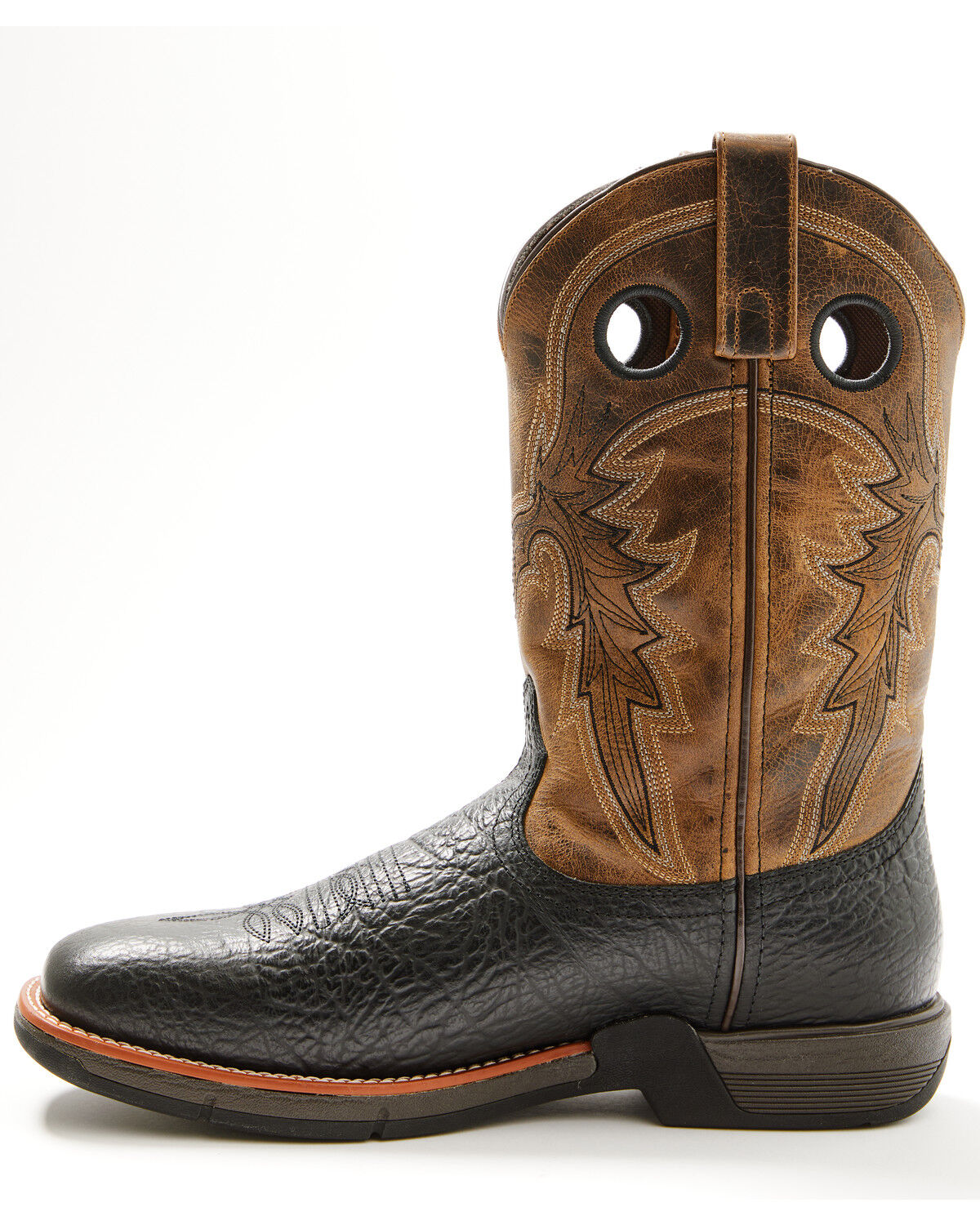Image #3 - Laredo Men's Alloy Western Boots - Broad Square Toe, Black, hi-res