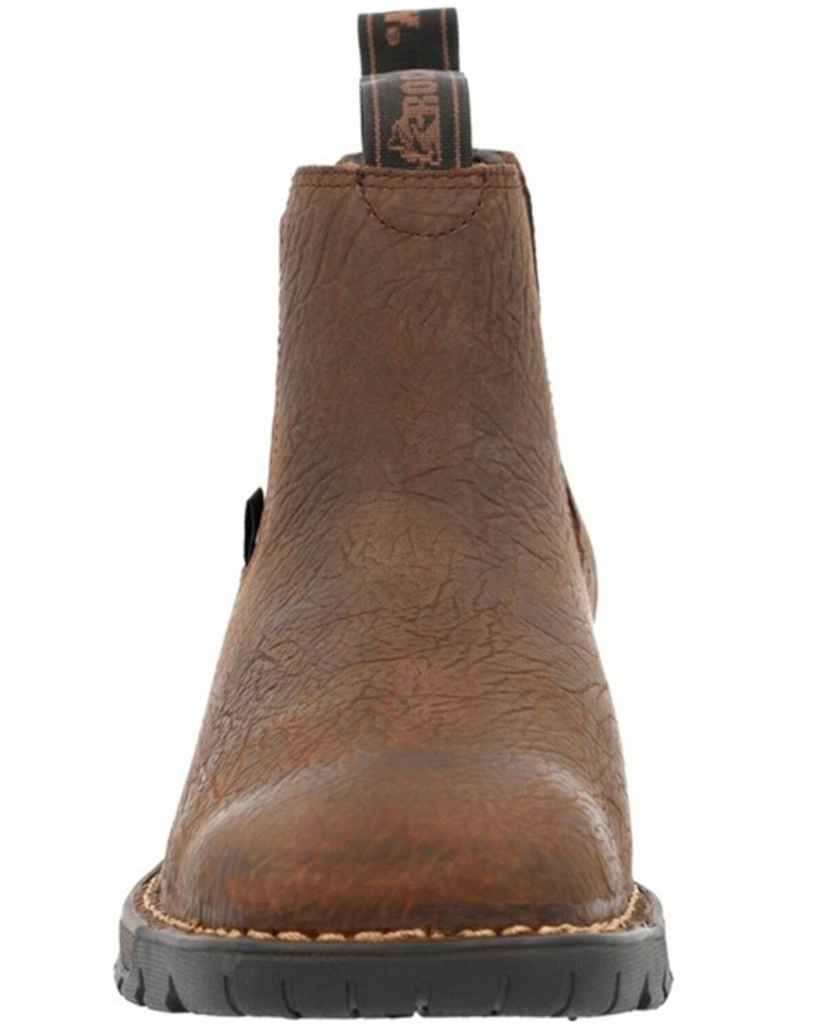 Image #4 - Rocky Men's Legacy 32 Twin Gore Western Work Chelsea Boots - Square Toe, Dark Brown, hi-res