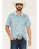 Image #1 - RANK 45&reg; Men's Southwestern Print Short Sleeve Button-Down Polo Shirt, Grey, hi-res
