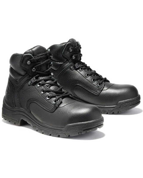 Timberland PRO Women's 6" TiTAN Work Boots - Alloy Toe, Black, hi-res