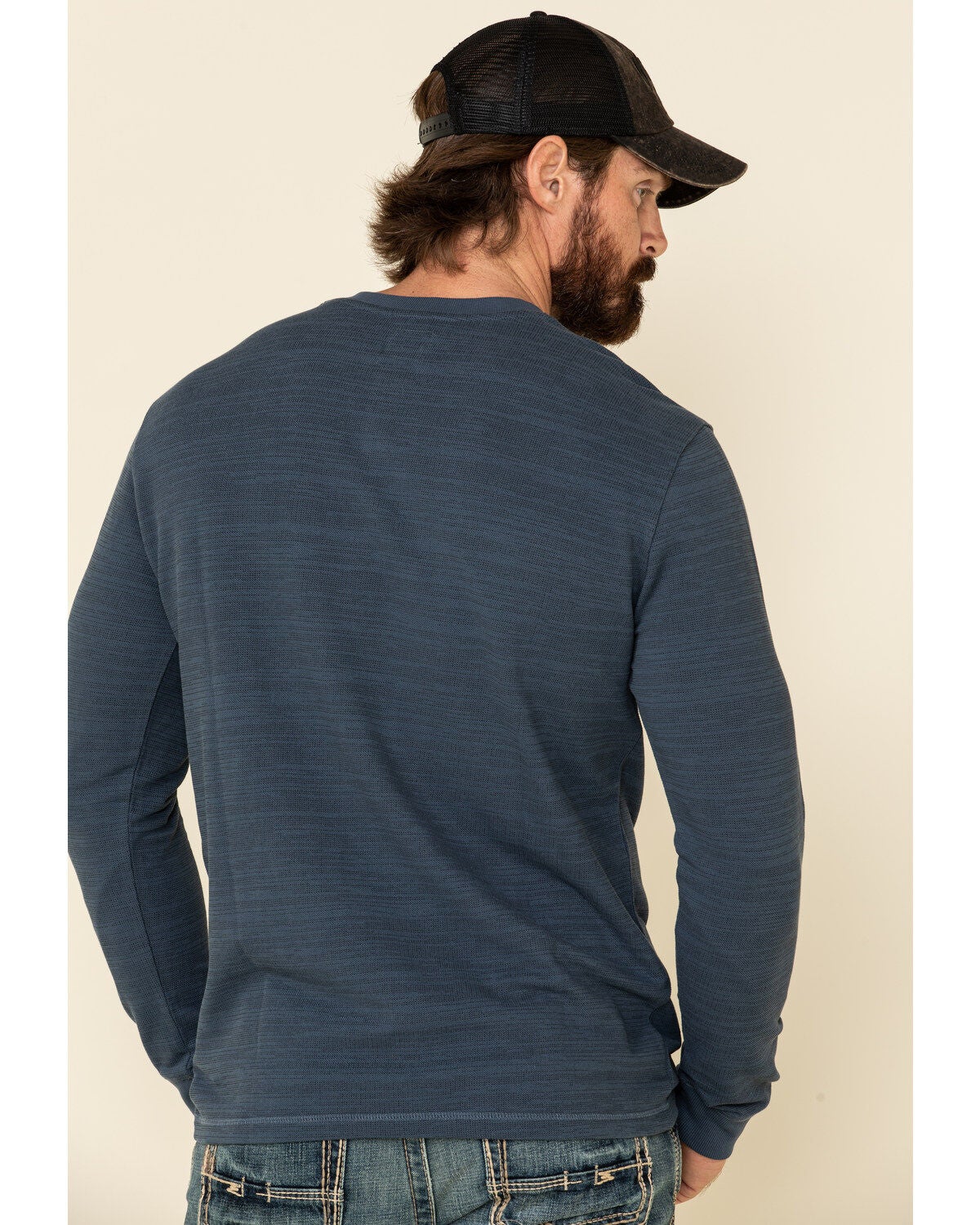 Image #3 - Moonshine Spirit Men's Blue Woodbourne Henley Button Long Sleeve Shirt , , hi-res