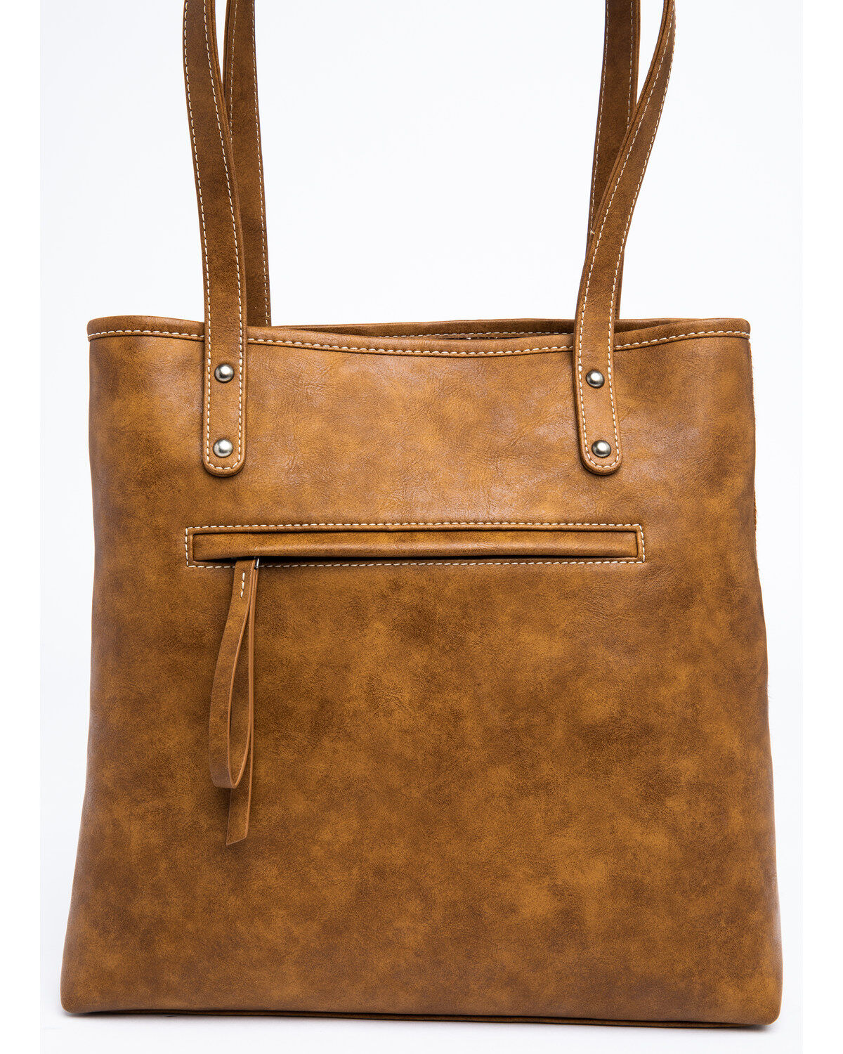 Image #4 - Shyanne Women's Bryndle Aztec Panel Leather Tote Bag, Tan, hi-res